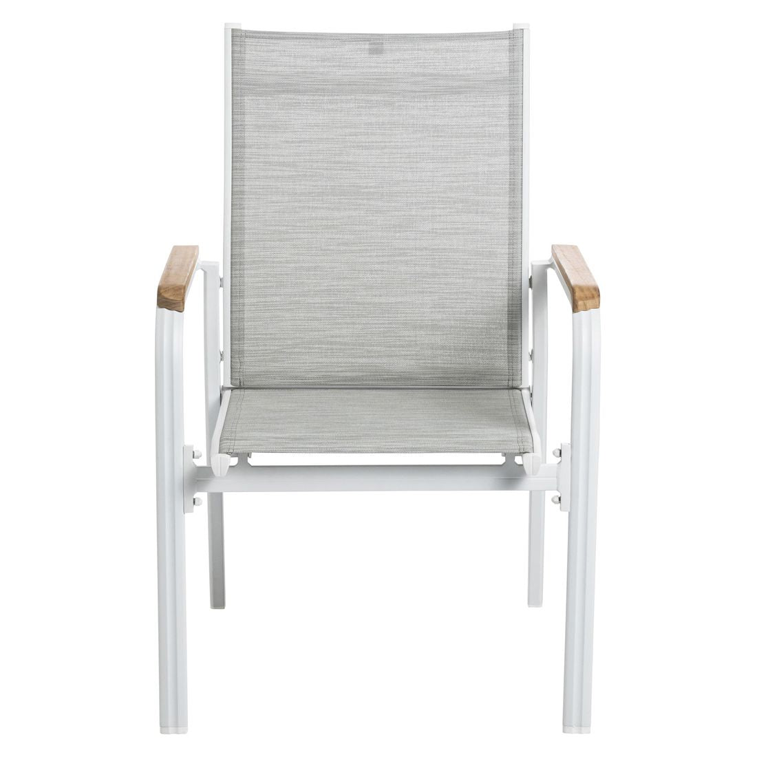 Montert stabelstol med armlener Granada aluminium/textilen - Kettler i hage