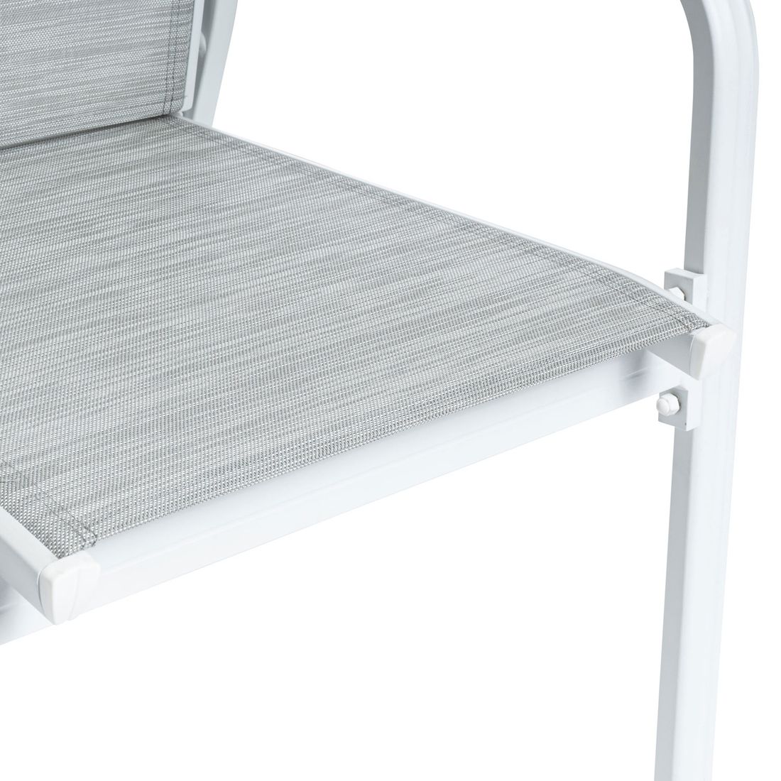 Stabelstol med armlener Granada aluminium/textilen - Kettler på terrasse