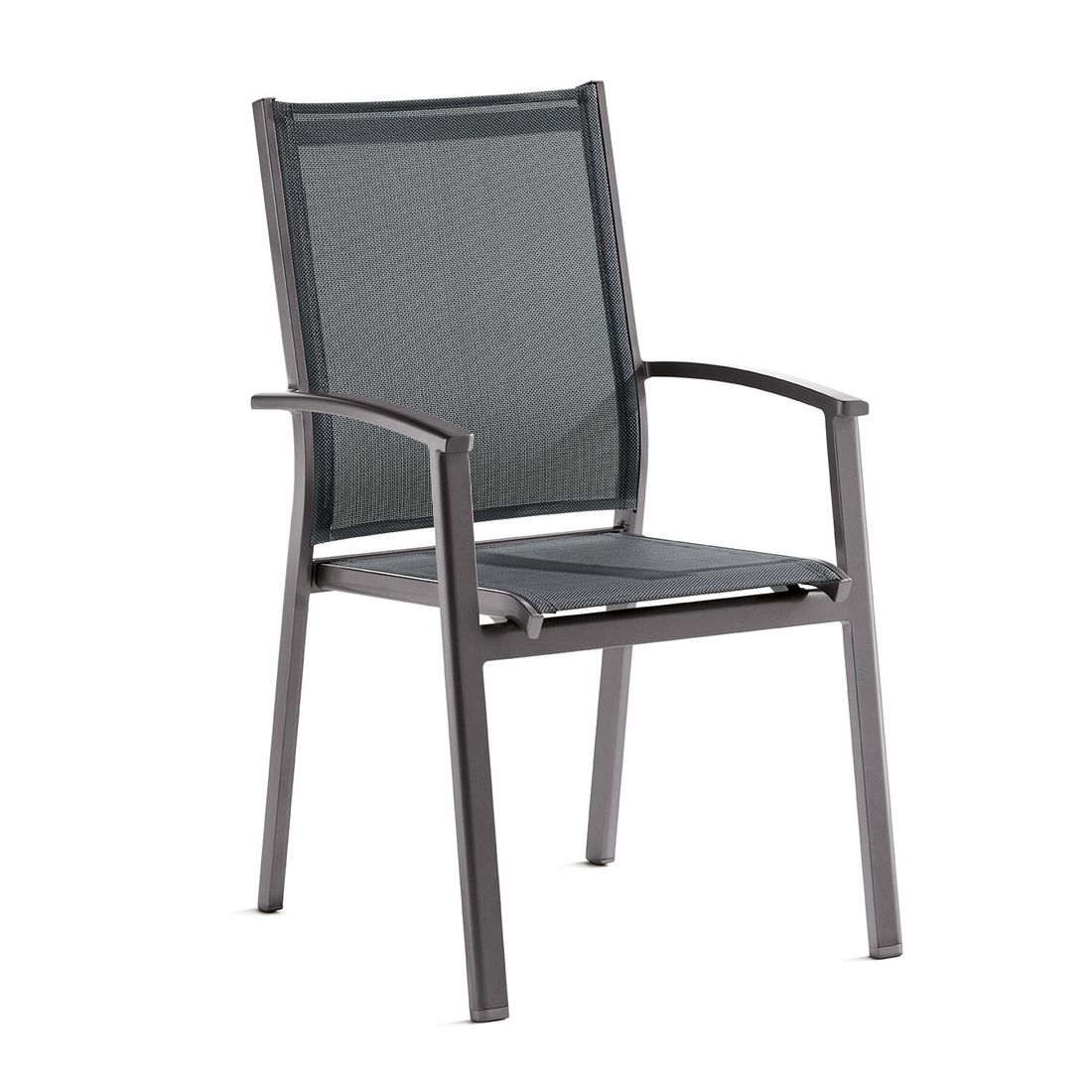 Stabelstol ute Lima aluminium/textilen 57x62 cm - Sieger forfra