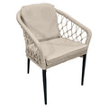 Stabelstol Lugano aluminium tau med puter antrasitt beige forfra