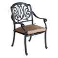 Stabelstol med armlener Amalfi aluminium 65x64 cm forfra