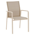 Stabelstol med armlener Bee aluminium/textilen - Zebra forfra