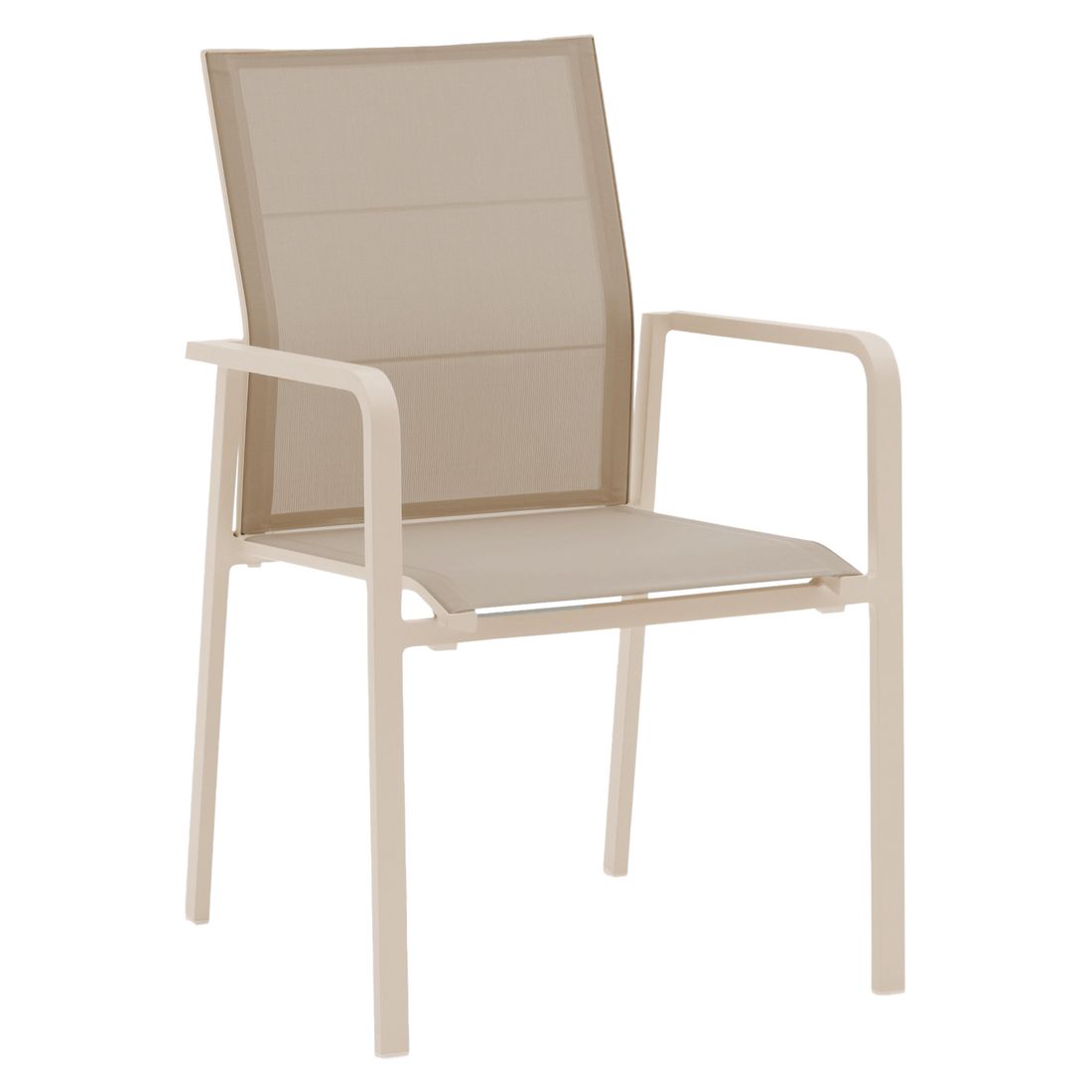 Stabelstol med armlener Bee aluminium/textilen - Zebra forfra
