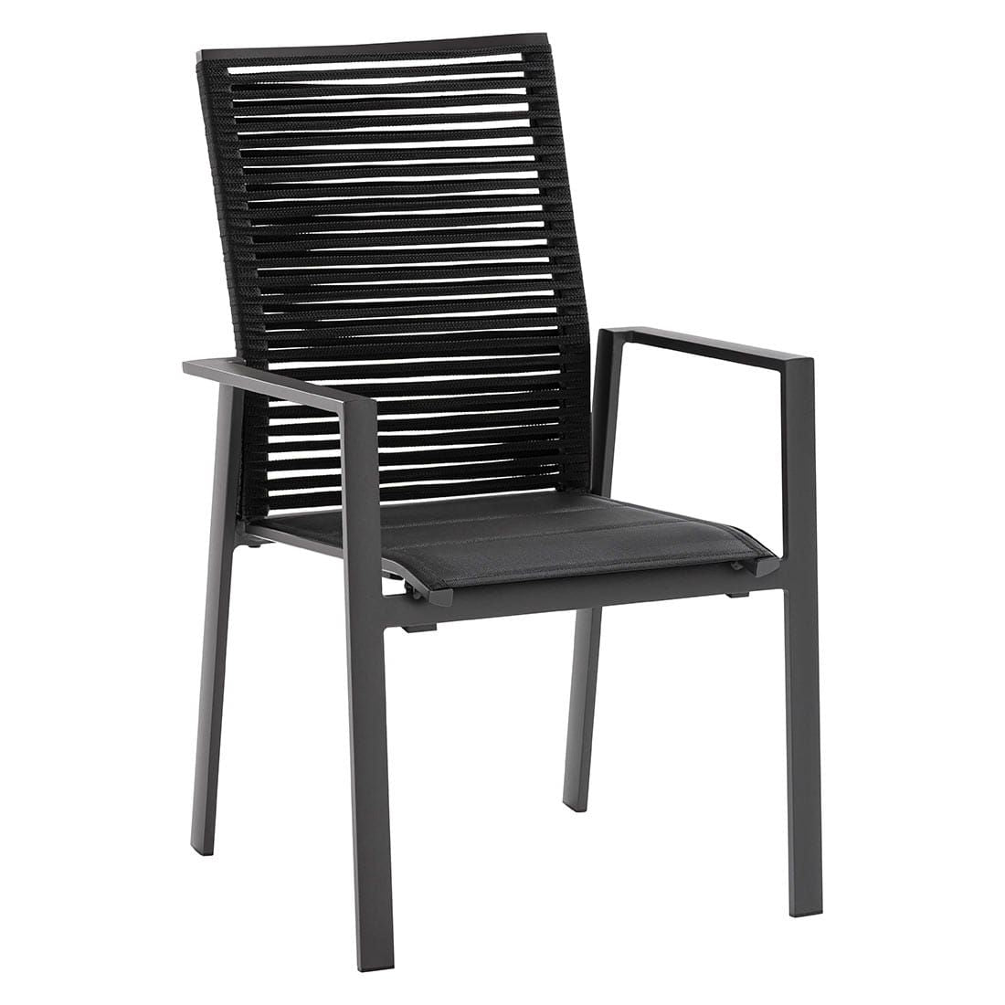 Stabelstol med armlener Cervo aluminium tau fra forsiden