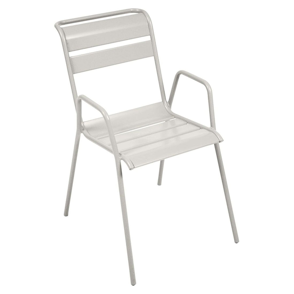 Stabelstol med armlener Monceau stål 52x63 cm forfra