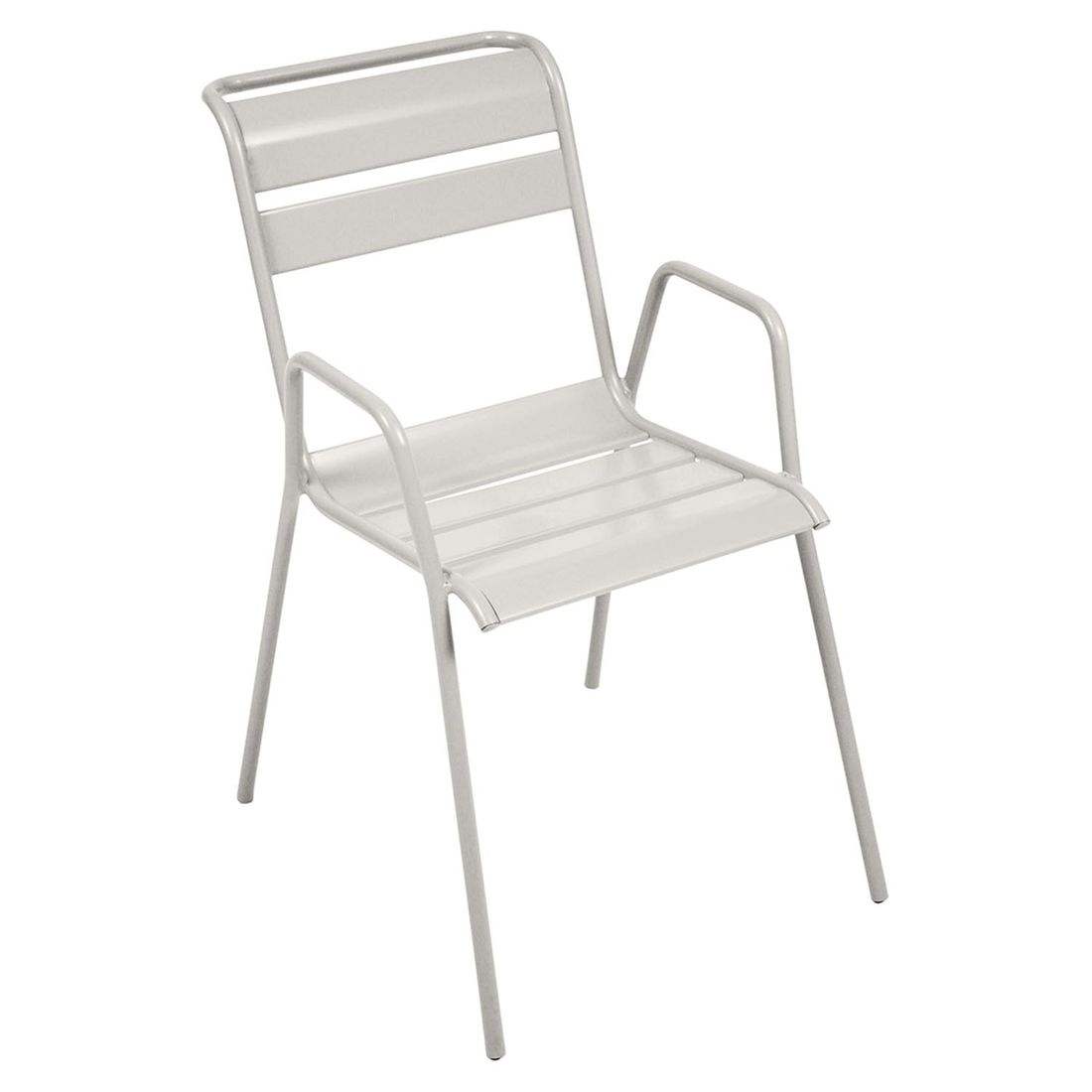 Stabelstol med armlener Monceau stål 52x63 cm forfra