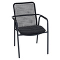 Stabelstol med armlener Repton aluminium tau forfra