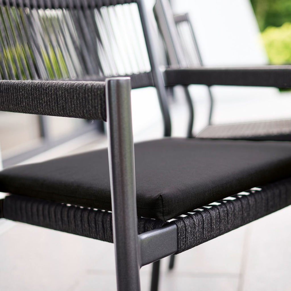 Stabelstol med armlener Rimini aluminium tau Sieger stablet