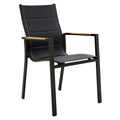 Stabelstol Melbourne aluminium/textilen 61x68 cm - OUTLIV forfra