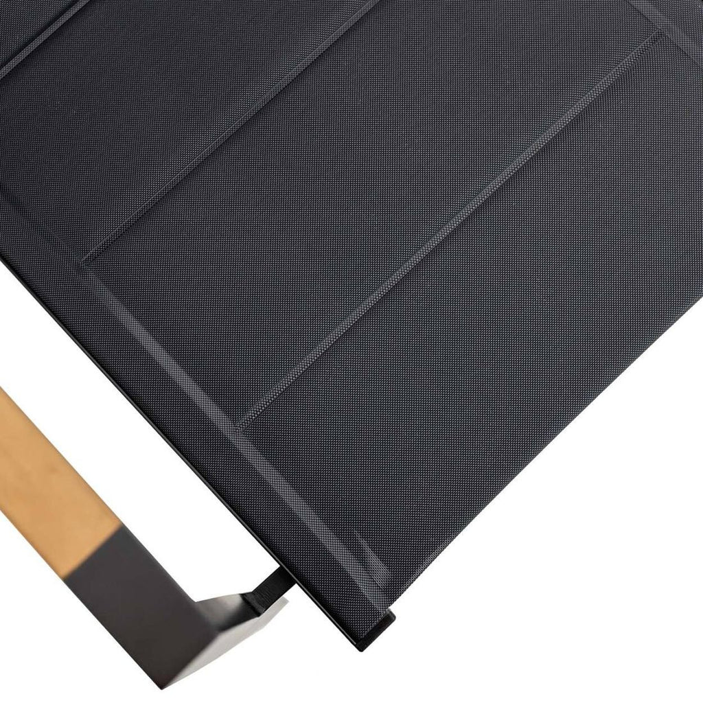 Stabelstol Melbourne aluminium/textilen 61x68 cm - OUTLIV detalj av tekstilene stoff