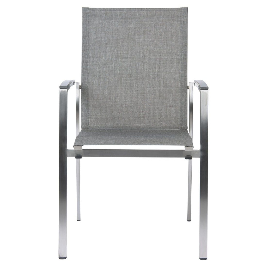 Stabelstol Mika rustfritt stål/textilen 56x63 cm bakside