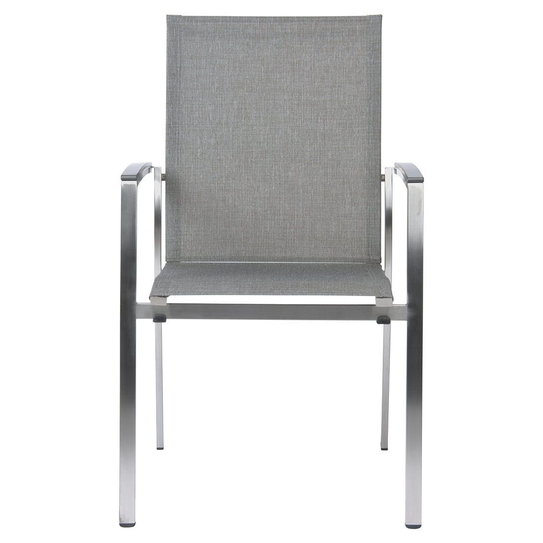 Stabelstol Mika rustfritt stål/textilen 56x63 cm bakside