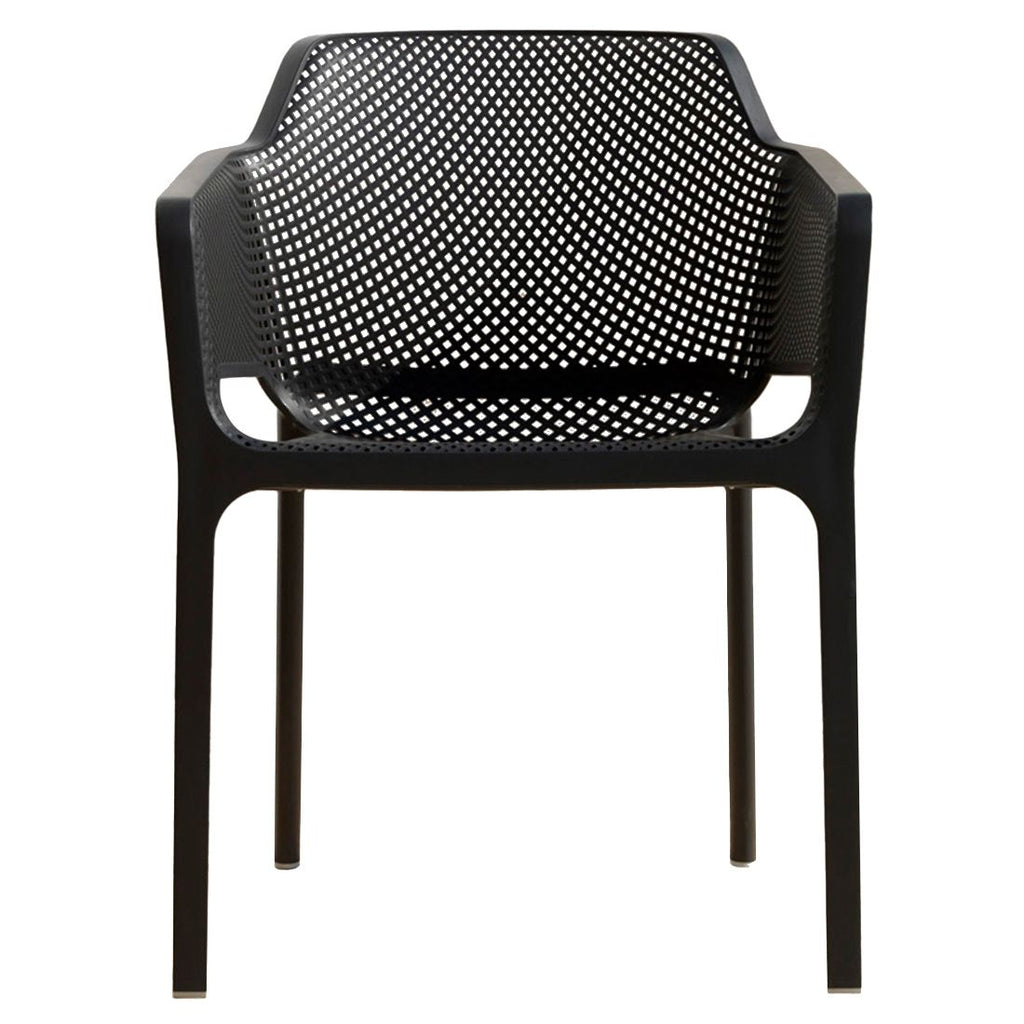 Stabelstol Net plast antrasitt 60,5x58,5 cm - Nardi montert