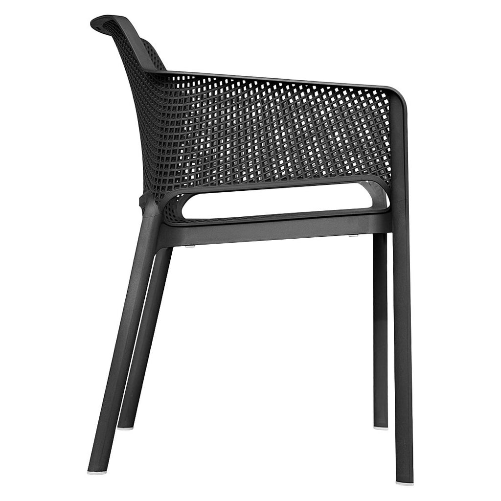 Nærbilde av plastmateriale på Stabelstol Net plast antrasitt 60,5x58,5 cm - Nardi