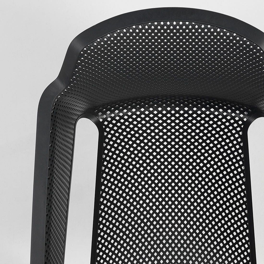 Stabelstol Net plast antrasitt 60,5x58,5 cm - Nardi stabelt