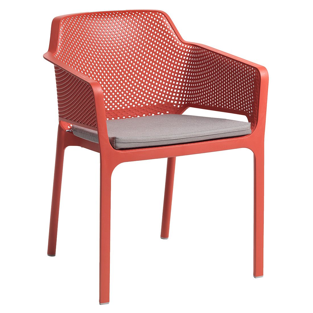Detalj av Stabelstol Net plast korall 60,5x58,5 cm