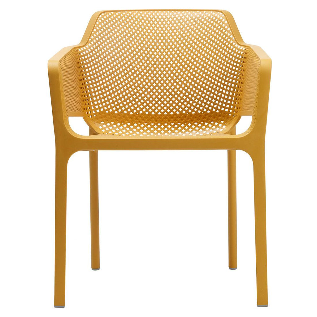 Oversikt over flere Stabelstol Net plast sennep 60,5x58,5 cm stablet