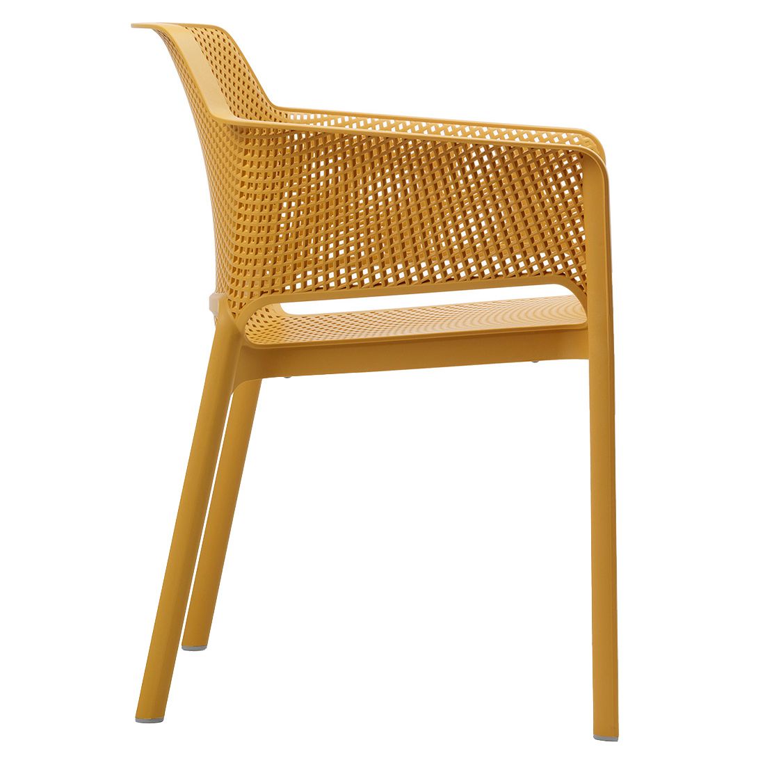 Sittehøyde på Stabelstol Net plast sennep 60,5x58,5 cm