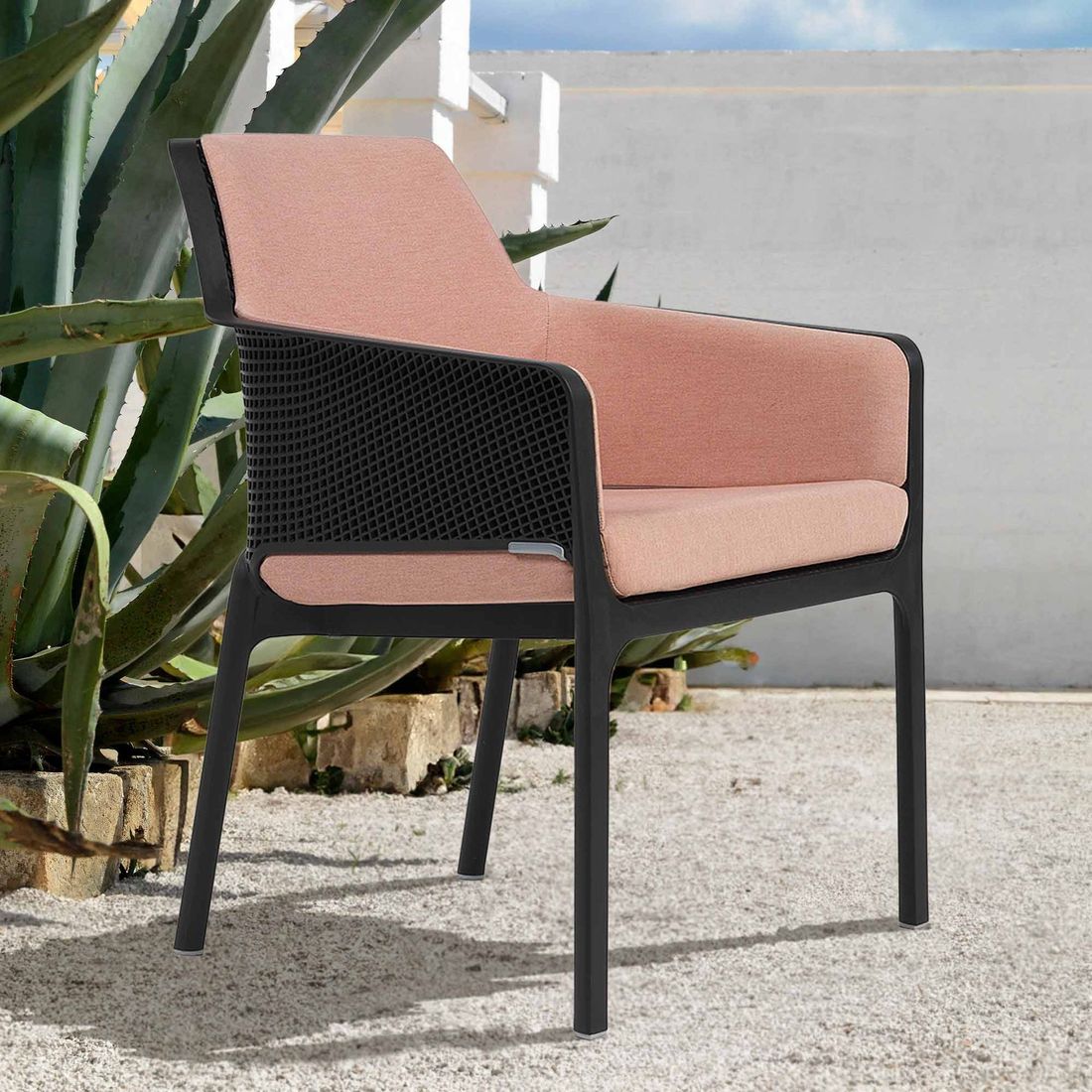 Stabelstol ute Net Relax 3-deler inkl. sittepute montert