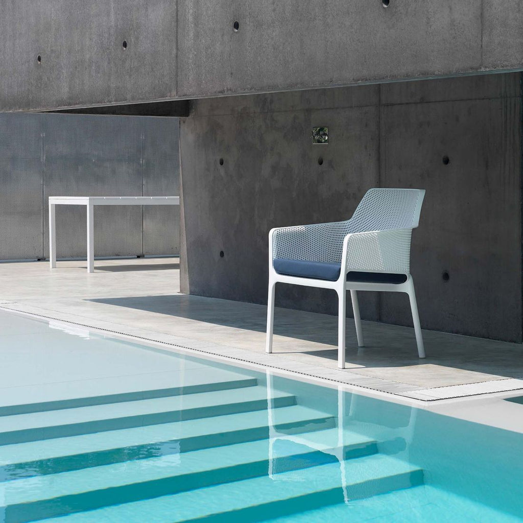 Stabelstol ute Net Relax plast hvit 67x71 cm - Nardi på balkong