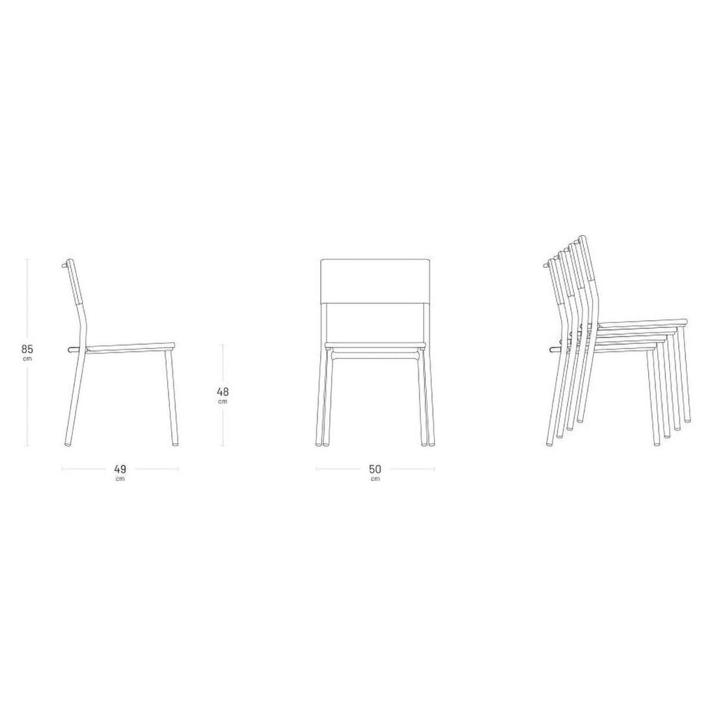 Stabelstol Oron aluminium/BeComfort 50x49 cm - Lafuma
