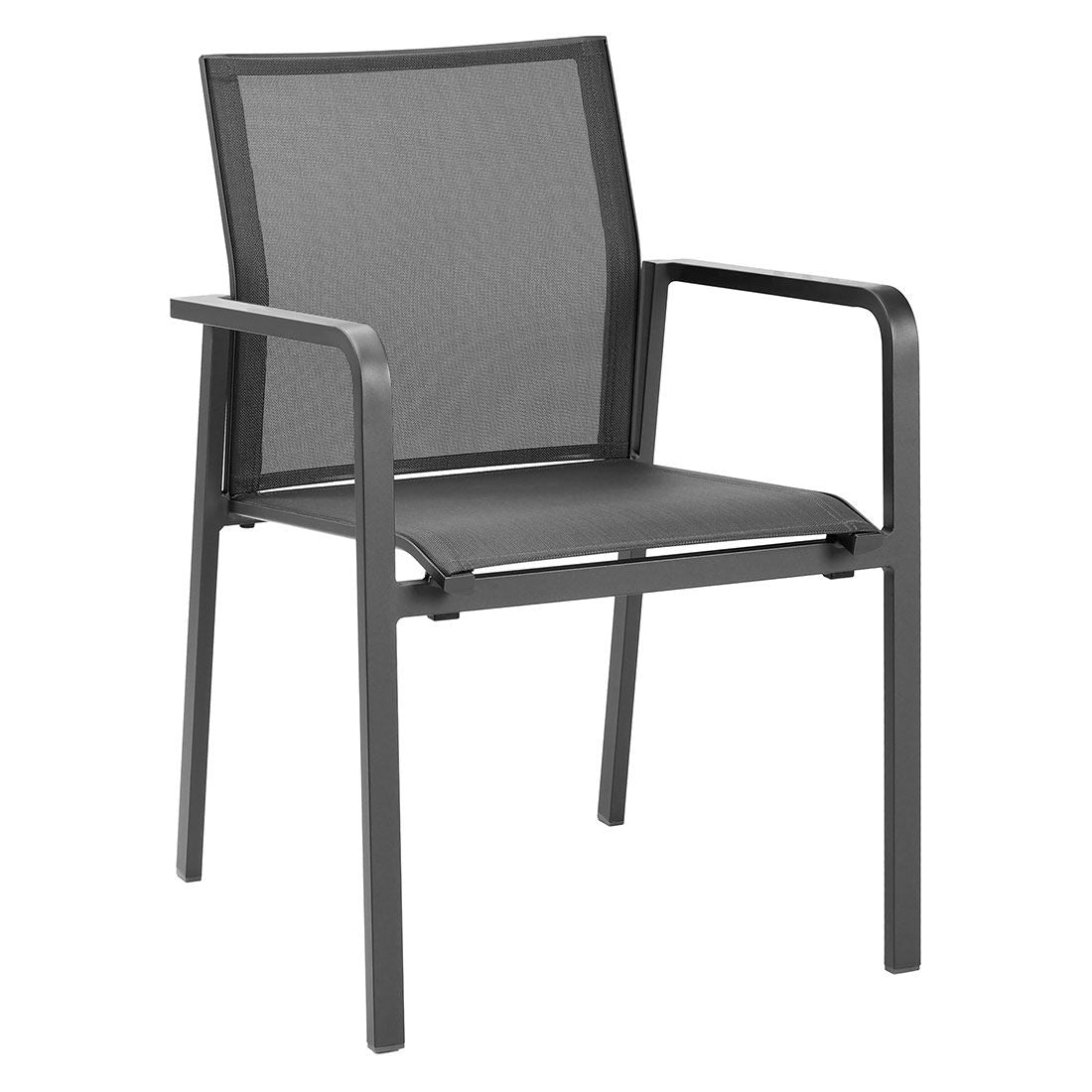 Stabelstol ute Rhodos aluminium/textilen antrasitt - Best forfra