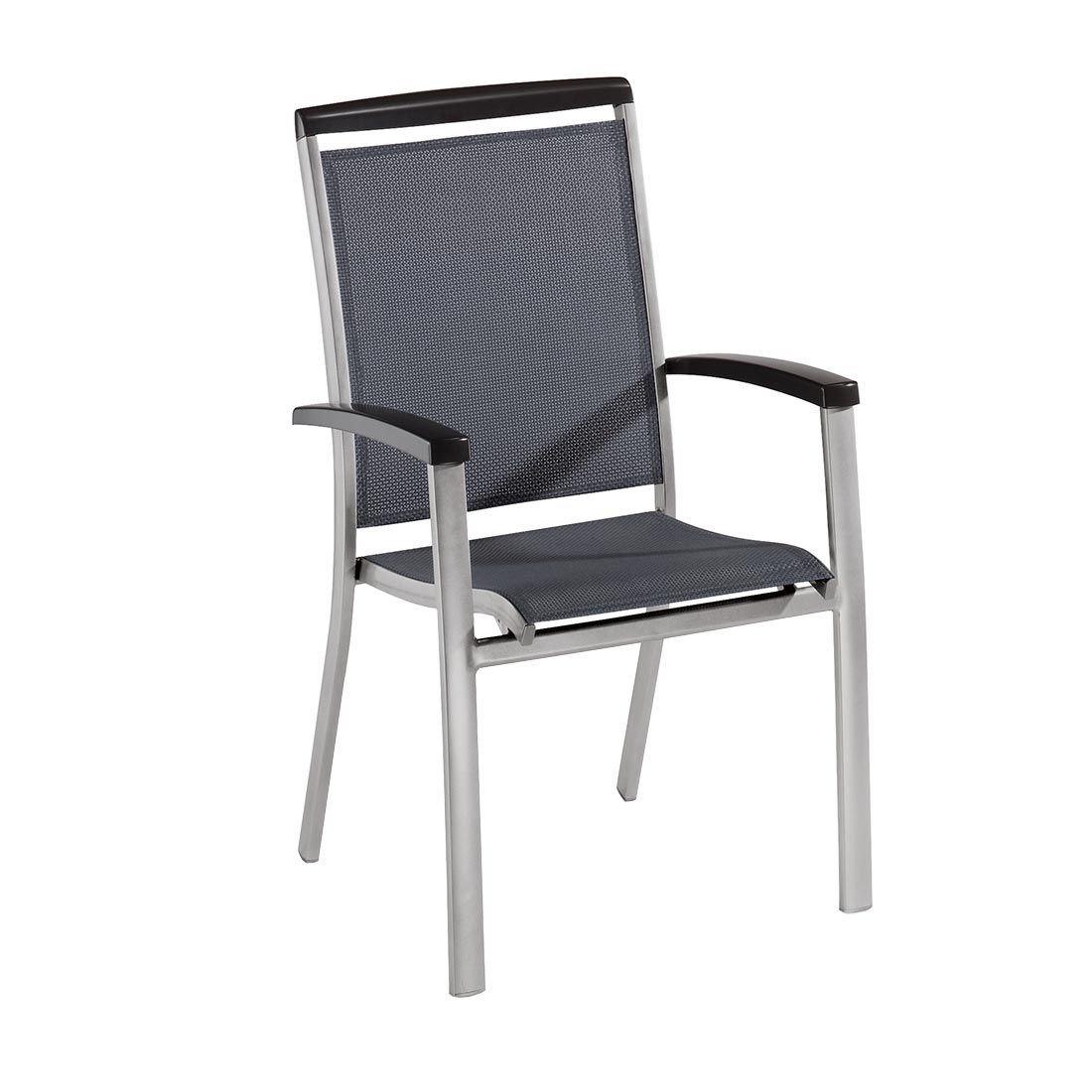 Stabelstol Royal aluminium/textilen 59,5 cm forfra