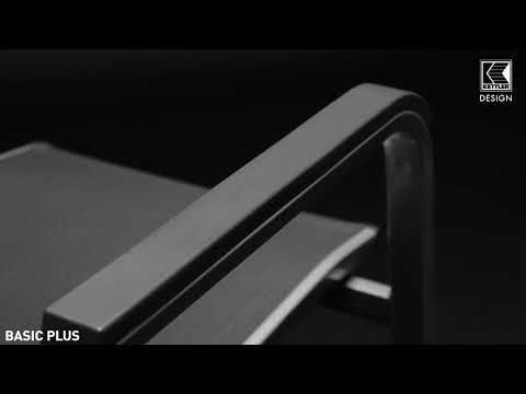 Stabelstol-sett Basic Plus aluminium/textilen antrasitt - Kettler forfra