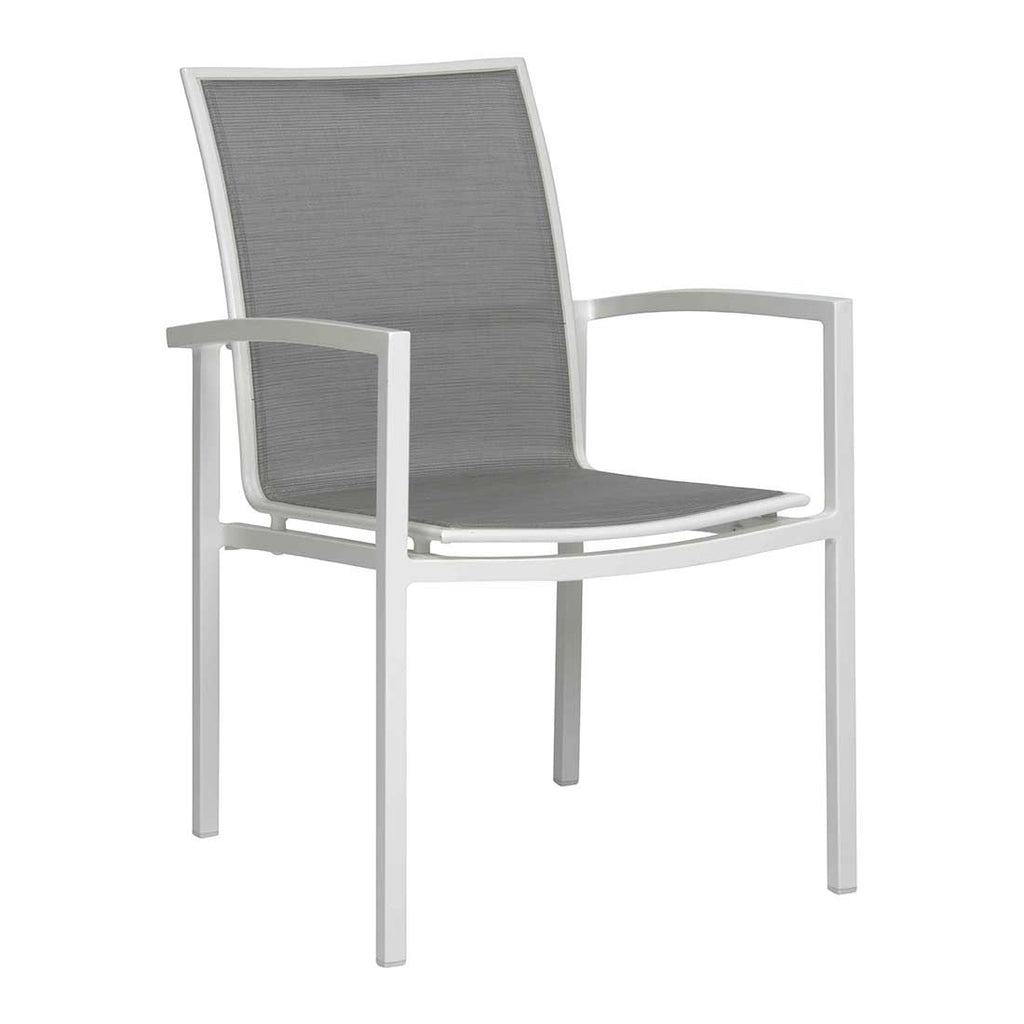 Stabelstol Skelby aluminium/textilen forfra