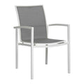 Stabelstol Skelby aluminium/textilen forfra