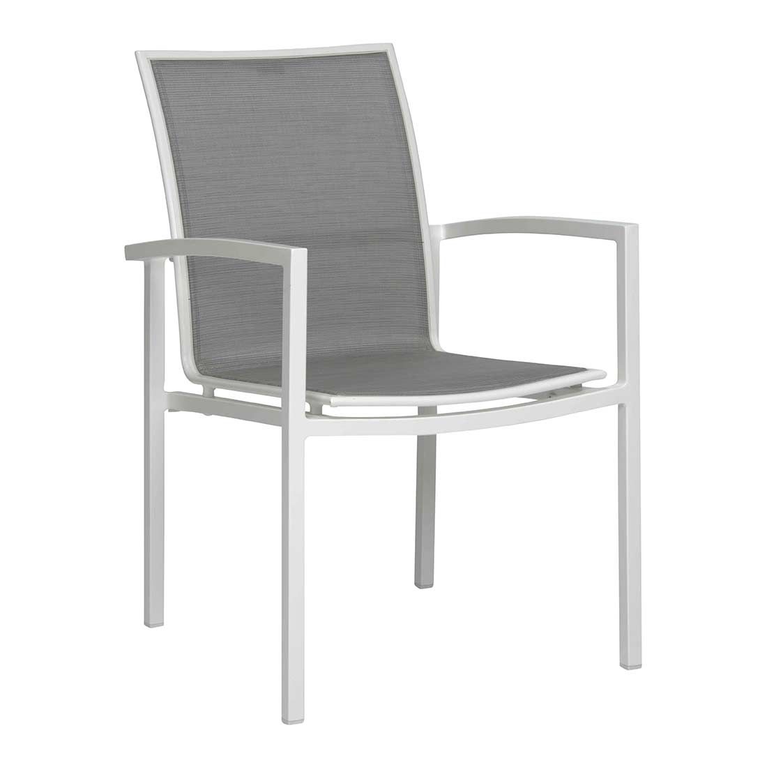 Stabelstol Skelby aluminium/textilen forfra