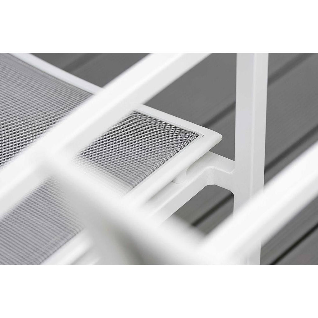 Stabelstol Skelby aluminium/textilen stablet