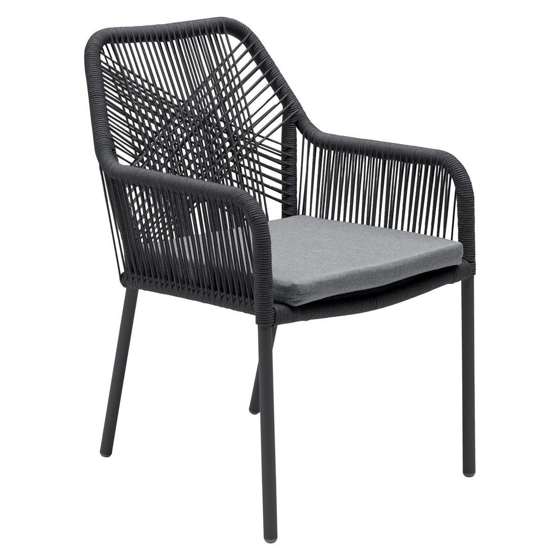 Stabelstol Stilo aluminium/tau med sittepute forfra