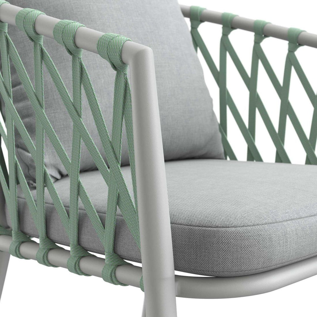 Stabelstol Sunrepo aluminium med puter taupe - LC Garden