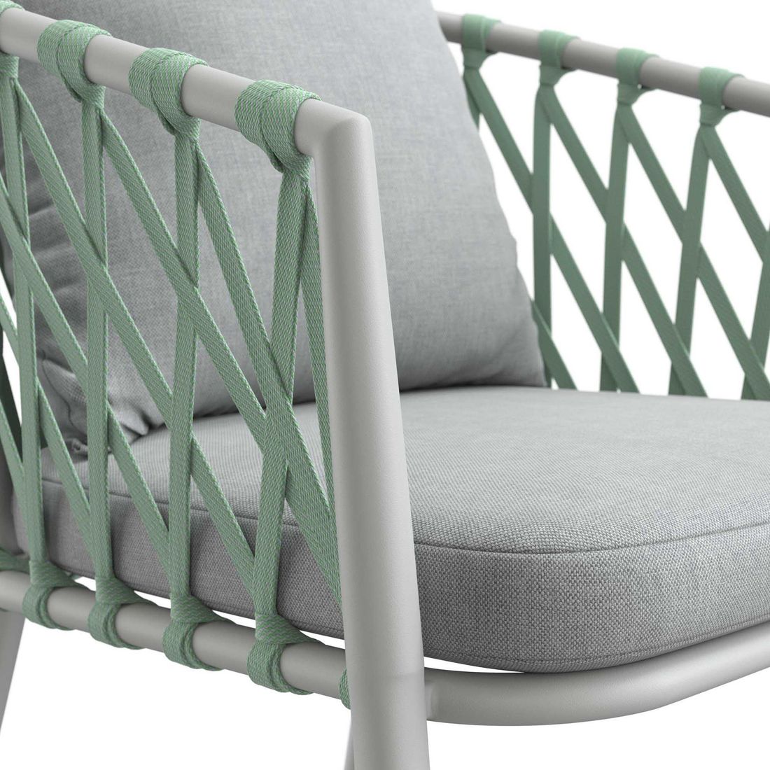 Stabelstol Sunrepo aluminium med puter taupe - LC Garden