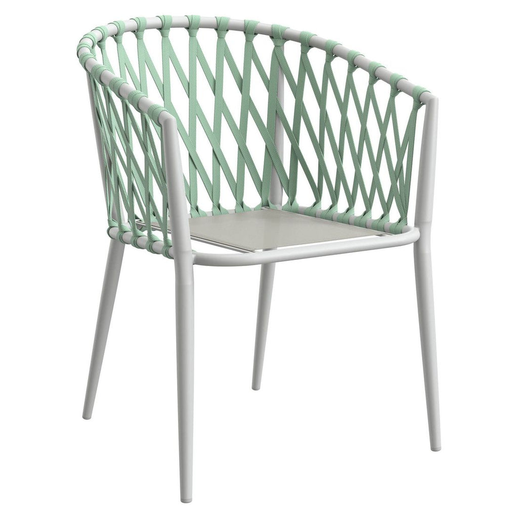 Stabelstol Sunrepo aluminium med puter taupe - LC Garden