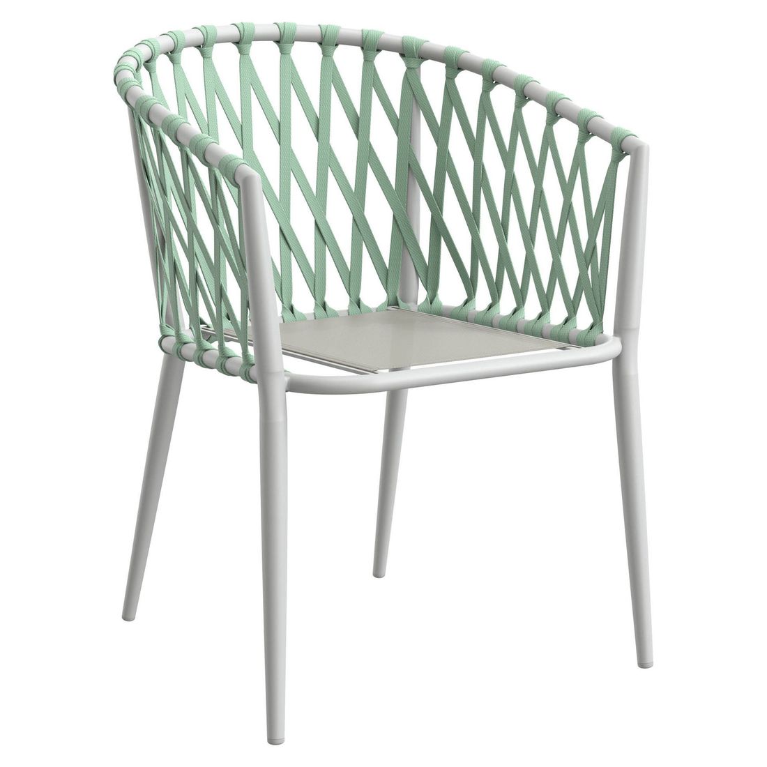 Stabelstol Sunrepo aluminium med puter taupe - LC Garden