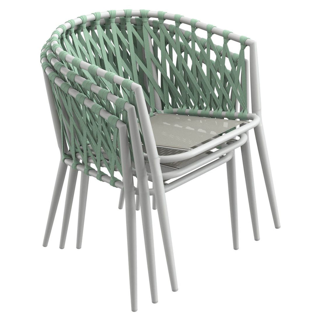 Stabelstol Sunrepo aluminium med puter taupe - LC Garden