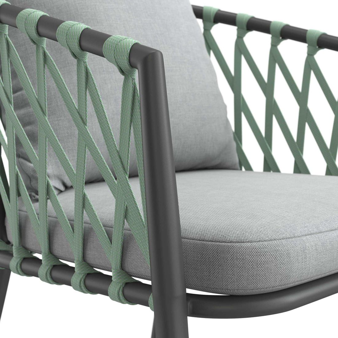 Stabelstol Sunrepo aluminium med puter - LC Garden