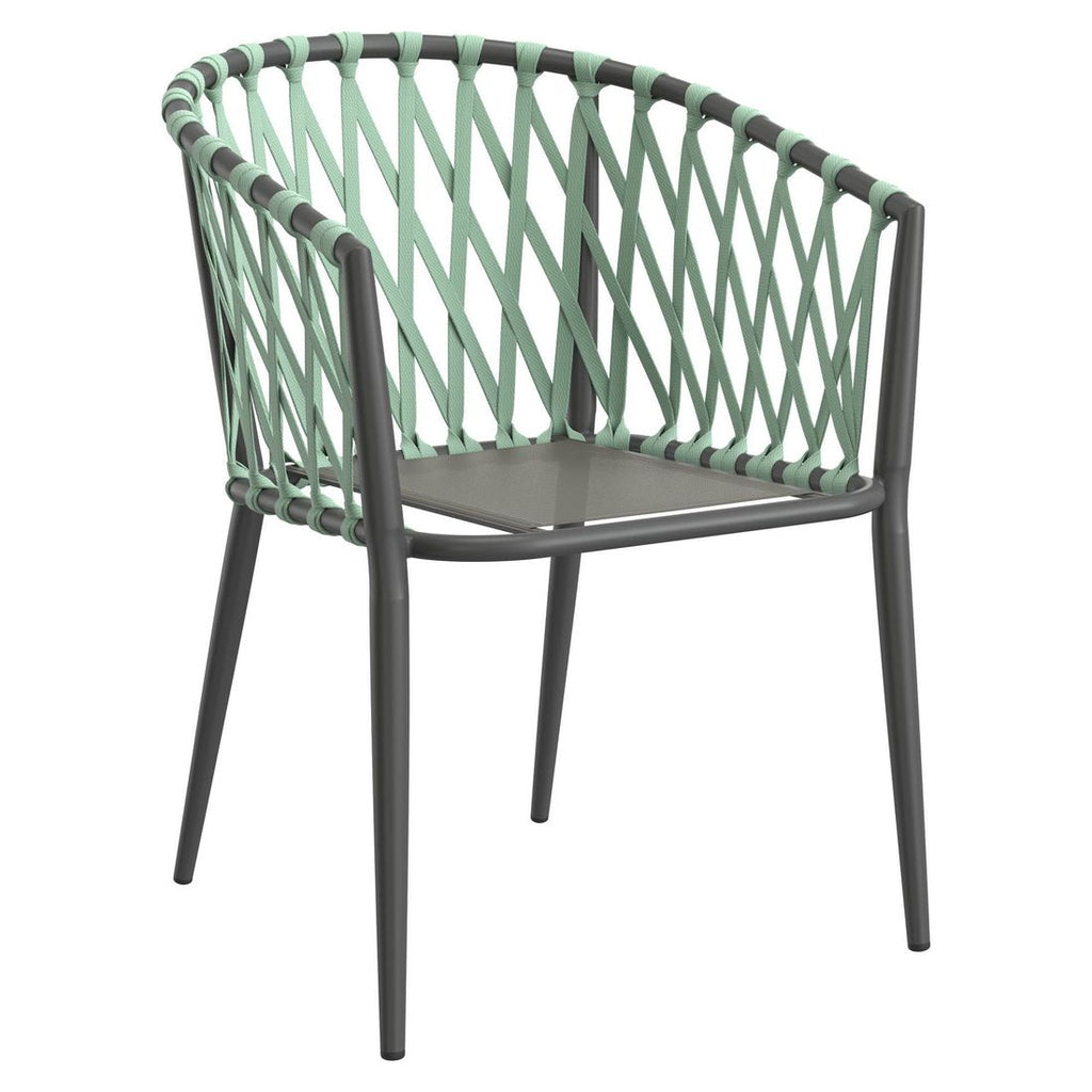 Stabelstol Sunrepo aluminium med puter - LC Garden