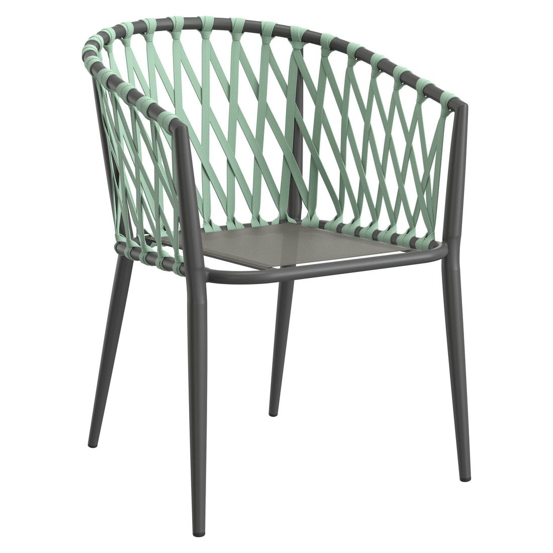 Stabelstol Sunrepo aluminium med puter - LC Garden