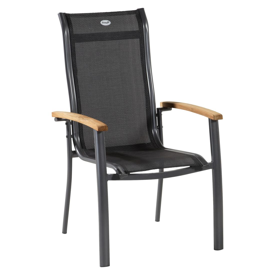 Stabelstol ute Alice aluminium/textilen 67x62,5 cm - Hartman forfra