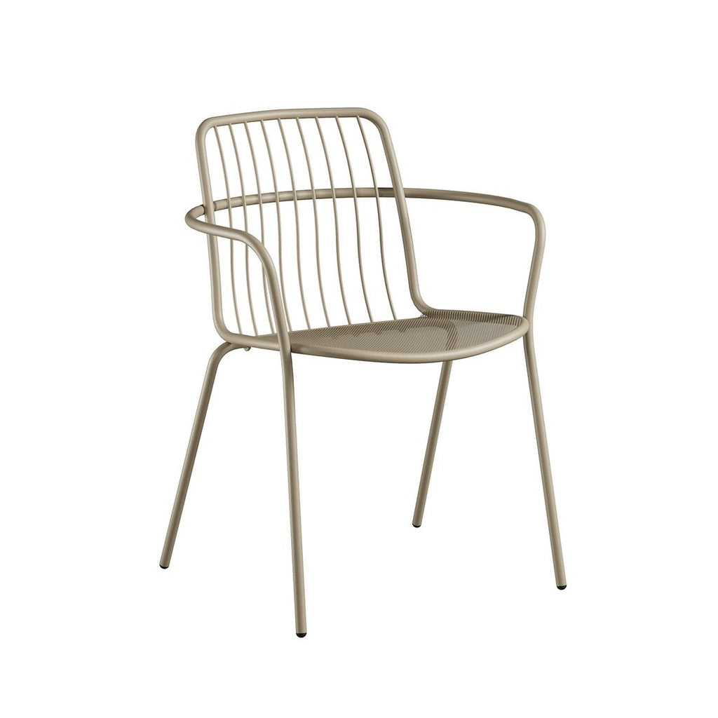 Stabelstol ute Alisea stål 53x55 cm bakside og ben