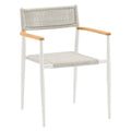 Stabelstol ute Ant aluminium tau hvit sand Zebra forfra