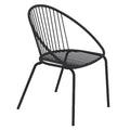 Stabelstol ute Aria stål svart 57x58 cm for hage og terrasse