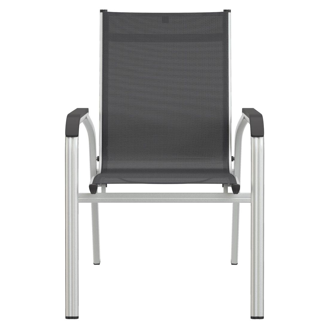 Stabelstol ute Basic Plus aluminium/textilen - Kettler nærbilde av armlene