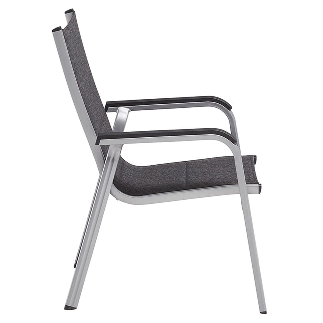 Nærbilde av armlene på Stabelstol ute Basic Plus Padded aluminium/textilen - Kettler