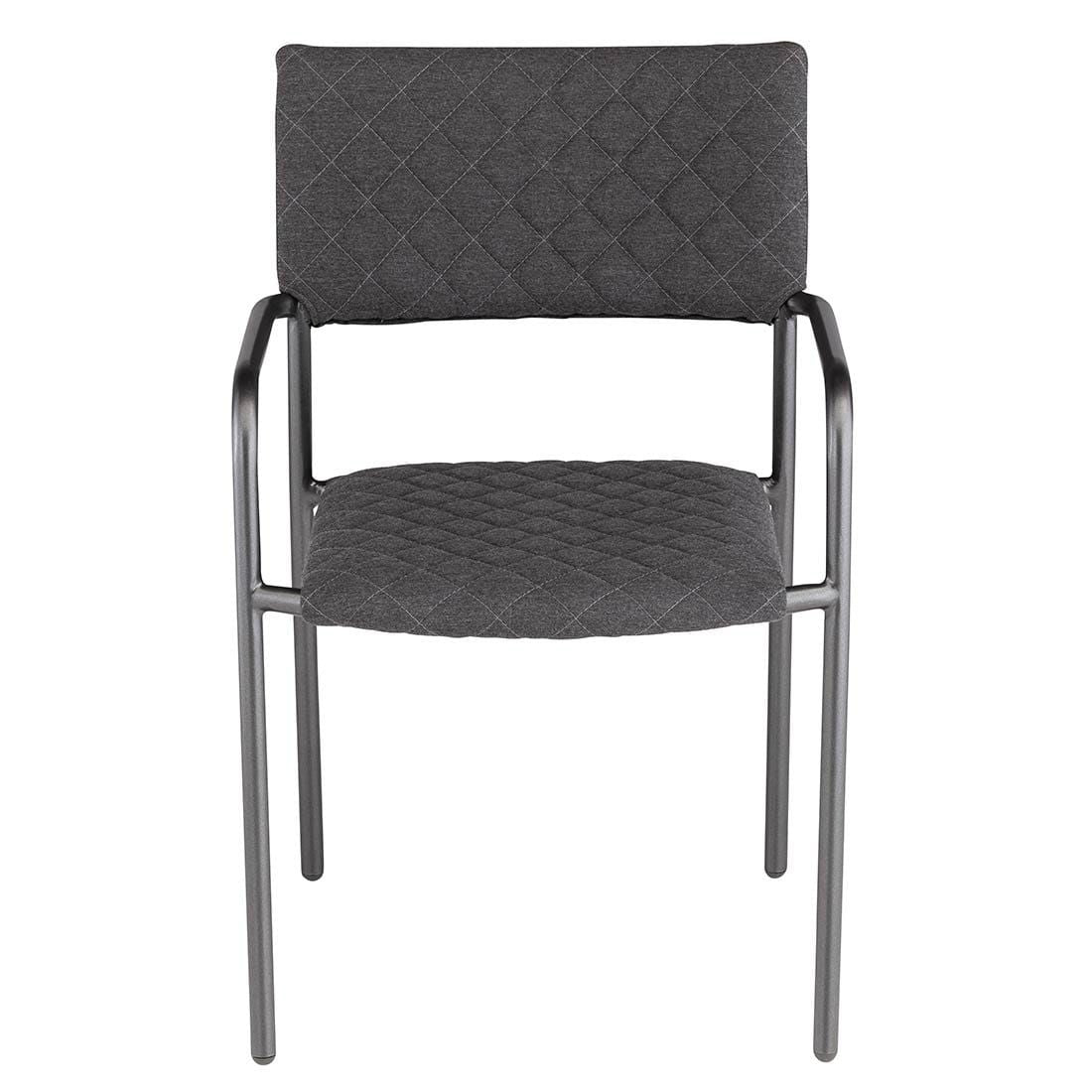 Stabelstol ute Benito aluminium Sunbrella 56 cm detalj av stolben