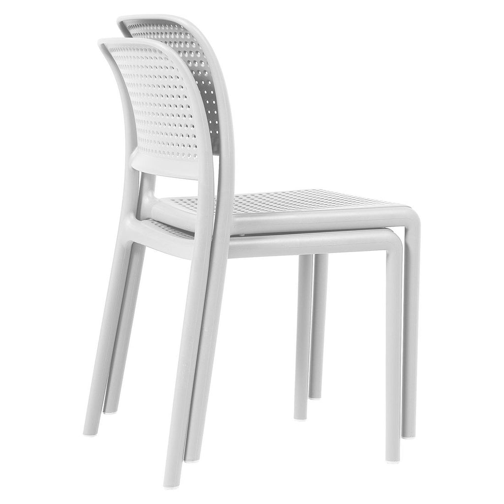 Nærbilde av sete på Stabelstol ute Bora Bistrot plast 49x54 cm - Nardi