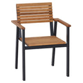 Stabelstol ute Bozen aluminium/robinie 60x59 cm forfra